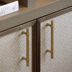 A teardrop-shaped cabinet pull in brass gold finish, designed for furniture hardware applications and available from Hometouch.