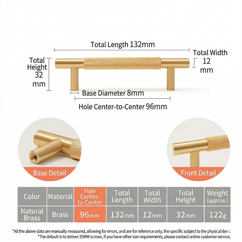 A technical dimension diagram illustrating the structural profile and precise measurements of the Hometouch handle component, presented as an orthographic technical drawing for manufacturing and engineering reference.