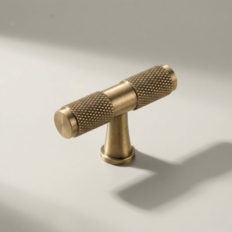 A Hometouch polished brass round knob cabinet pull product photo showcasing furniture hardware design, available at www.hometouchware.com for specification reference and integration into cabinetry projects.