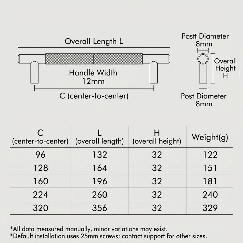 A dimensioned engineering diagram illustrating the structural specifications and geometric measurements of the Hometouch handle product assembly for manufacturing documentation and technical reference.