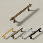 A brass-colored Hometouch pull handle is presented in a clean product shape photograph with a neutral background, suitable for hardware catalogs and interior design material libraries.