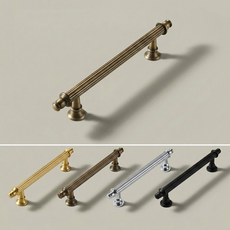 A brass-colored Hometouch pull handle is presented in a clean product shape photograph with a neutral background, suitable for hardware catalogs and interior design material libraries.