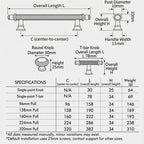Hometouch pull handle with a rectangular bar profile and integrated backplate, featuring a detailed orthogonal technical drawing that includes front, side, and top views with annotated dimensions of 128mm length, 19mm width, and 19mm height.