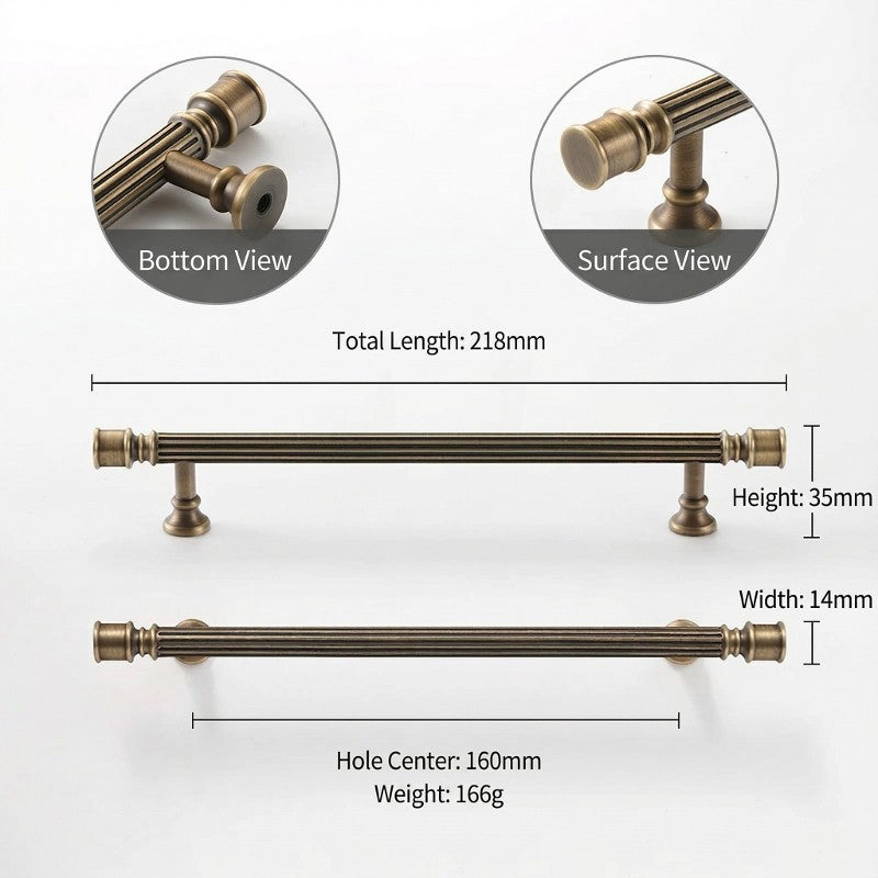 Hometouch rectangular bar pull handle with a straight profile and rounded ends, featuring a 128mm center-to-center mounting distance for cabinet and furniture applications.