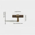 A Hometouch cabinet pull crafted from solid brass features a warm gold finish and oval profile contour, designed for contemporary residential or commercial cabinetry hardware applications.