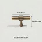 Hometouch's curved brass cabinet pull features a smooth arched profile and metallic finish designed specifically for bar cabinetry hardware applications.