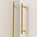 A brass cabinet pull with a stepped ring design in a gold finish, suitable for furniture or cabinetry hardware applications.
