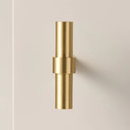 A brass T-bar cabinet pull in a gold finish, designed for furniture and cabinetry hardware applications, with product details available at hometouchware.com.