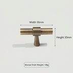 A curved brass cabinet pull from Hometouch features a warm-toned finish, designed specifically for bar cabinet hardware applications in residential and commercial interiors.