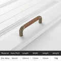 A Hometouch curved cabinet pull crafted in warm gold brass finish, featuring a smooth organic profile ideal for modern cabinetry hardware applications.